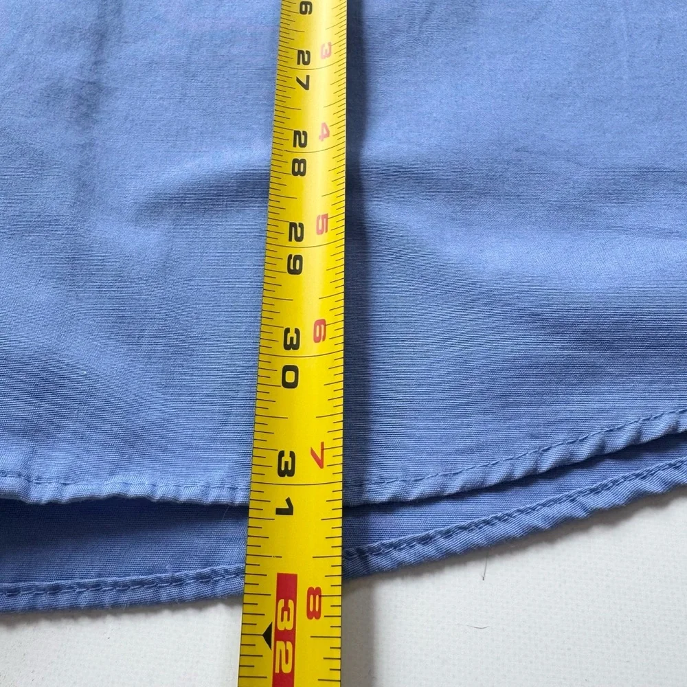 Arrow Wrinkle Free Half Sleeve Blue Men's Shirt Size 16-16 1/2 Large - Picture 11 of 11